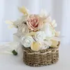 Bridal Bouquets Wedding Accessories Ivory with Champagne Handmade Flowers 30*22cm Party Decorations 2023 New Arrival