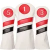 Andra golfprodukter Golf Club #1 #3 #5 Wood Headcovers Driver Fairway Rescue Woods Hybrid Pu Leather Head Covers Set Protector 230821