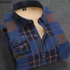 Męskie bluzy bluzy jesienne zimowe męskie męskie ciepło ciepłe koszulę w kratę i grubą swobodną wysokiej jakości dużą koszulę męską Sweter Vintage 4xl 230821