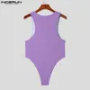 Seksowne piżamę mężczyzn Bodysuits Drukowanie bez rękawów chude seksowne letnie lato męskie rompers tank tank mody bodysuit piżamę s-5xl inderun 230818