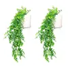 Decorative Flowers 2 Pieces Artificial Plant Decoration Plants Leaf Wall Mounted Living Room