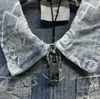 Survêtements de créateurs pour enfants Ensembles d'automne pour enfants Taille 100-160 CM 2pcs Veste en jean à motif de feuilles d'olivier et jeans à taille élastique Aug11