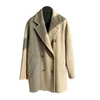 Kvinnors ull blandar högkvalitativ klassisk profil Doublebrasted Doubleided Cashmere Coat Vinter Common Style 230818