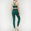 2023NEW LULU Klasik Moda Seksi Cross Sırt Çıplak Duygu Yoga Set Yüksek Bel Kalça Kaldırma Spor Fitness Pantolon Yoga Giyim Kadın Moda Orijinal