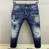 DSQ Coolguy Dżinsy Męskie spodnie Hip Hop Rock Moto Męskie Casual Designer Spodnie Zakochrane dżinsowe dsq2 Blue dżinsy 6924340c