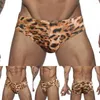 MUITAS MUNDAS Mens Leopard Briefs Sleepwearwear Bikini Bottom Swims Swims Swimmings Praia Praia Swimwear Sudane