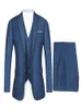 Costumes pour hommes gris costume d'affaires 3 pièces marié Tuxedos revers cranté Groomsman sur mesure homme vêtements à simple boutonnage