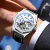 Autres appareils portables Chenxi Automatic mécanical Watch for Men Tourbillon Imperpose des montres en cuir