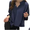 samochodowe dvr damskie bluzki koszule kobiety szyfonowe bluzka moda moda moda V Damska koszulka damska i nieregularne rozmiar Y200828 Drop Gelive Dhexl