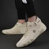 Laarzen Heren Echt lederen schoenen Enkellaarsjes Heren Sneakers Outdoor Lichte veterschoenen Casual schoenen Mode Loafers Winter Warme laarzen 230818