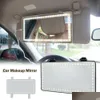 Interior Decorations Car Makeup Mirror With Led Light Auto Visor Hd Cosmetic Mirrors Universal Vanity Sun Shade Smart Touch Drop Deliv Dhknd