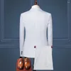 Herenpakken Wedding Party Pak Stijlvolle zakelijke werkkleding Set Rapel Slim Fit broek Solide kleur Lange mouw