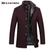 Hommes Mélanges De Laine Holyrising Manteau Hommes Manteaux Épais Topcoat Manteaux Et Vestes À Boutonnage Simple Avec Gilet Réglable 4 Couleurs M3XL 230818