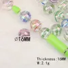 Acrylplastik Lucite Cordial Design 100pcs 16*16 mm Acrylperlen/Schmuckfunde Komponenten/Aurora -Effekt/runde Form/Handgefertigte/DIY -Perlen machen 230820