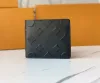 Modedesigner plånböcker lyxiga smala handväska män kvinnor koppling högkvalitet präglat blommat bokstäver mynt förföljer kort korthållare original med låda