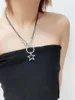 Подвесные ожерелья Ins Bohemian Geometry Y2K Полая пентаграмма Цветная натенок для женского ожерелья для женщин Турция Хараджуку Подарок мода Этническая