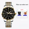 Armbandsur Poedagar Men tittar på rostfritt stål Top Quaily Luxury Push Button Hidden Clasp Watertproof Luminous Date Week Sport handledsurar 230820