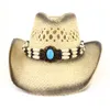 Nuovo cappello da cowboy occidentale con cappello di paglia intrecciato a mano uomini e donne al mare all'aperto Cappello da sole a prova di sole Sombrero Vaquero Hombre