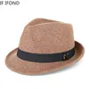 Chapeaux à large bord seau hommes hiver épais chaud feutre Fedora laine Gentleman Jazz casquette Homburg mâle classique étroit chapeau haut de forme 230821