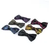 Bow Ties 10st/Lot Red för män Förbundna slipshanddukar Guld Bowties Man Self Bowtie Brown Pocket Squares Set B132