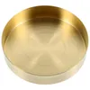 Jewelry Pouches Key Holder Bowl Round Metal Tray Home Copper Storage Plate Dish Nordic Style Ornaments Desktop