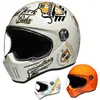 Capacetes de motocicleta Retro Capacete ABS Cruiser Light Cobertura completa para homens e mulheres DOT ACESSÓRIOS APERADOS CAPACETE