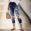 Kvinnors jeans 2023 Spring Fashion Design Straight Loose Porch Cuffs Casual Pants Bell Bottom For Women