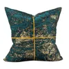 Pillow Fuwatacchi Polyester Gold Letter Case Black Cover Sofa Car Waist Throw Decorative Pillows 45 45cm