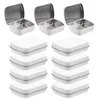Opslagflessen 10 PCS Mini Tin Box Candy Case scharnieren Crafts Lege containers IJzeren Mint
