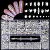 Nail Art Decorations Nail Art Kit Alloy 3D Nail Charms Gems Luxury Crystal Nail Art Decorations Diamonds DIY Jewelry Manicure Accessories 230821