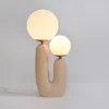 Lampes de table nordique chambre d'enfant chambre lampe de chevet Art créatif design décoratif modèle vivant onglet à deux têtes
