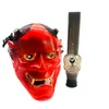 Hallowmas Silicone Mask Hookah Creative Acrylic Smoking Pipe Gas Mask Pipes Akryl Bongs Tabacco Shisha Pipe Water Pipe Free Frakt