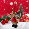Andere woninginrichting Elk Kerst ornamenten Moose Moose met lente benen pluche elanden gevuld voor kerstdecoraties dieren ornament speelgoedcadeau voor kinderen x0821