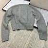 Dames gebreide pullover Designer Letter Rhinestone Sweater Sweater lange mouw top casual mode 4 kleuren