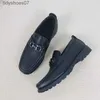 feragamos primavera negócios de couro sapatos grossos cavalo lichia padrão fivela sapatos casuais couro e sapatos de outono solas Lefu mens moda casamento genuíno sh S7L2