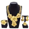 Brincos colar de colar para mulheres colar de cadeia cuba de moda pendente de flor de ouro de luxo de luxo Bijoux Brincos de ouro anel Syhol 230820