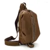 Sacs d'école grand sac de poitrine pour hommes Crazy Horse cuir fronde bandoulière sac à dos véritable décontracté Packs Sport de plein air