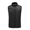 Hommes gilets hommes USB infrarouge 9 zones de chauffage gilet veste léger hiver électrique chauffant gilet pour sport randonnée S6D4