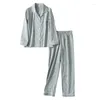 Женская одежда для сна Простые пижама устанавливают женщины осень осень с длинными рукавами мягкая новинка.