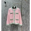 2023 스웨터 재킷 여자 디자이너 스웨터 여자 라운드 넥 스트라이프 니트 긴 슬리브 가디건 패션 캐주얼 니트웨어 셔츠 XO27