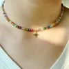 Pendentif Colliers Vintage Mode Simple Couleur Perle Chaîne Cristal Gouttelette Collier Pour Femmes Femme Boho Ethnique Style Ras Du Cou Bijoux Cadeau