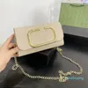 Woman Shoulder Chain Bags designer bag crossbody bag lady long purse small zipper pouch Leather Gold Letter