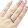 Anelli a grappolo 22x3mm Bellissimo carino 2G London Blue Topaz Wedding Wedding Daily Wear Silver Wholesale