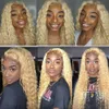 13x4 tiefe losen Welle 613 Honig Blonde lockige transparente Spitze Frontales menschliches Haar Perücken 13x6x1 Wasserwelle menschliches Haar Perücken für Frauen