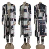 Kadın Tasarımcı Giyim Kış Ceket Kadın Sonbahar Banliyö Bayanlar Günlük baskılı salıncak elbise seti ücretsiz gemi