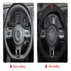 Housse de volant de voiture en daim noir pour Volkswagen Golf 6 GTI MK6 VW Polo GTI Scirocco R Passat CC r-line 2010266I