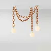 Lampadiers LED LED Retro Artistic Colorized Chain Bubble Luggine Lustri Lampade a sospensione Sospensione Luminaire Laminaire Laminen per sala da pranzo