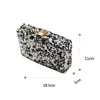 Evening Bags Box Design Glitter Shoulder Party Purse Luxury Women Wedding Clutch Bling Sequin 230821
