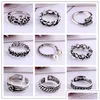 Band Rings Fashion Mix Style 50st/Lot Metal Ring Justerbar öppning Antik Sier Alloy Fit Men Wedding Jewelry Gift Drop Delivery Dh2zm