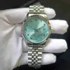 Andra bärbara enheter Baby Blue Arabic Watches Unisex Steel WatchBand Mechanical Wristwatch Waterproof X0821